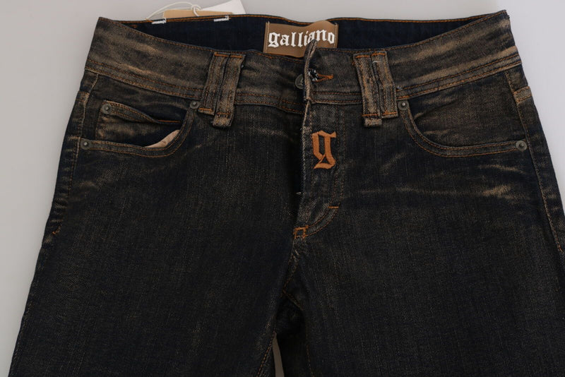 Pantalon en Denim Flared Noir John Galliano - Taille Mi-Haute