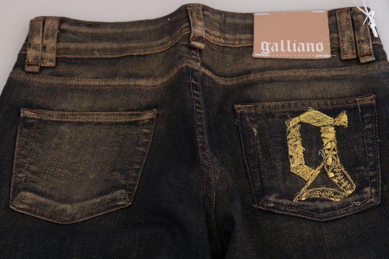 Pantalon en Denim Flared Noir John Galliano - Taille Mi-Haute
