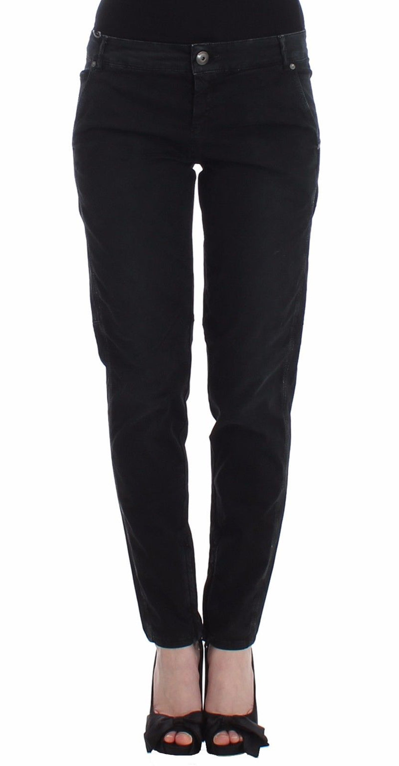 Jean slim bleu en denim Ermanno Scervino, coupe droite et jambes étroites.