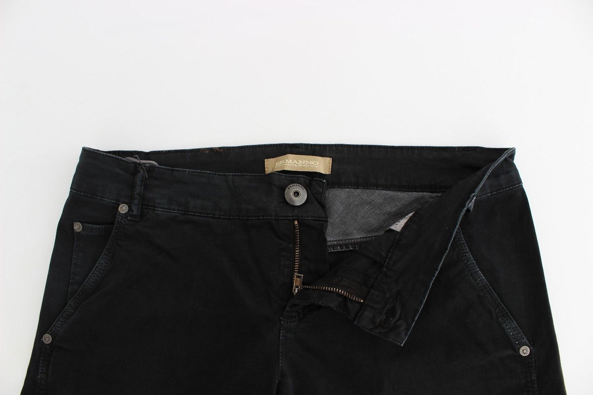 Jean slim bleu en denim Ermanno Scervino, coupe droite et jambes étroites.