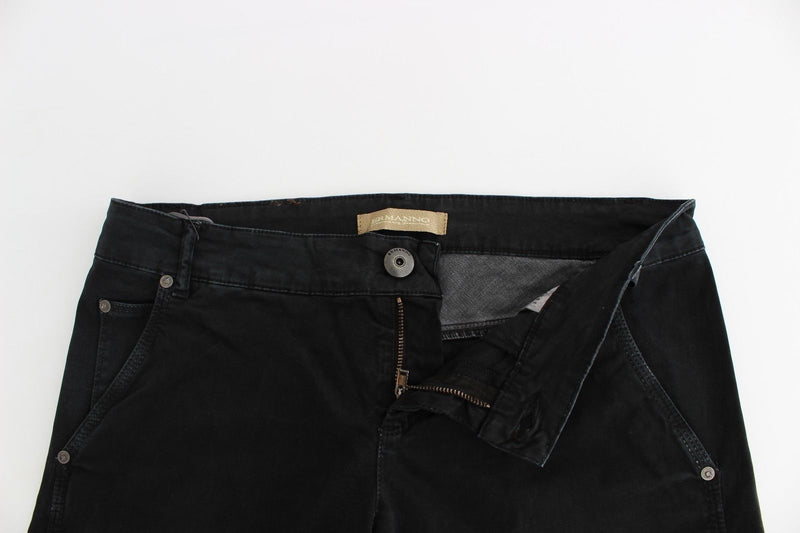 Jean slim bleu en denim Ermanno Scervino, coupe droite et jambes étroites.