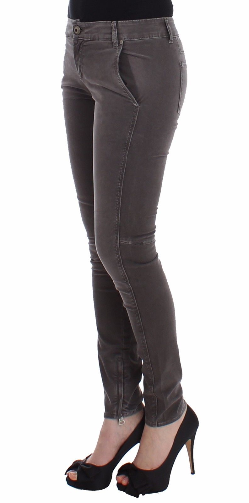 Jean slim gris en denim, coupe skinny et extensible, Ermanno Scervino.