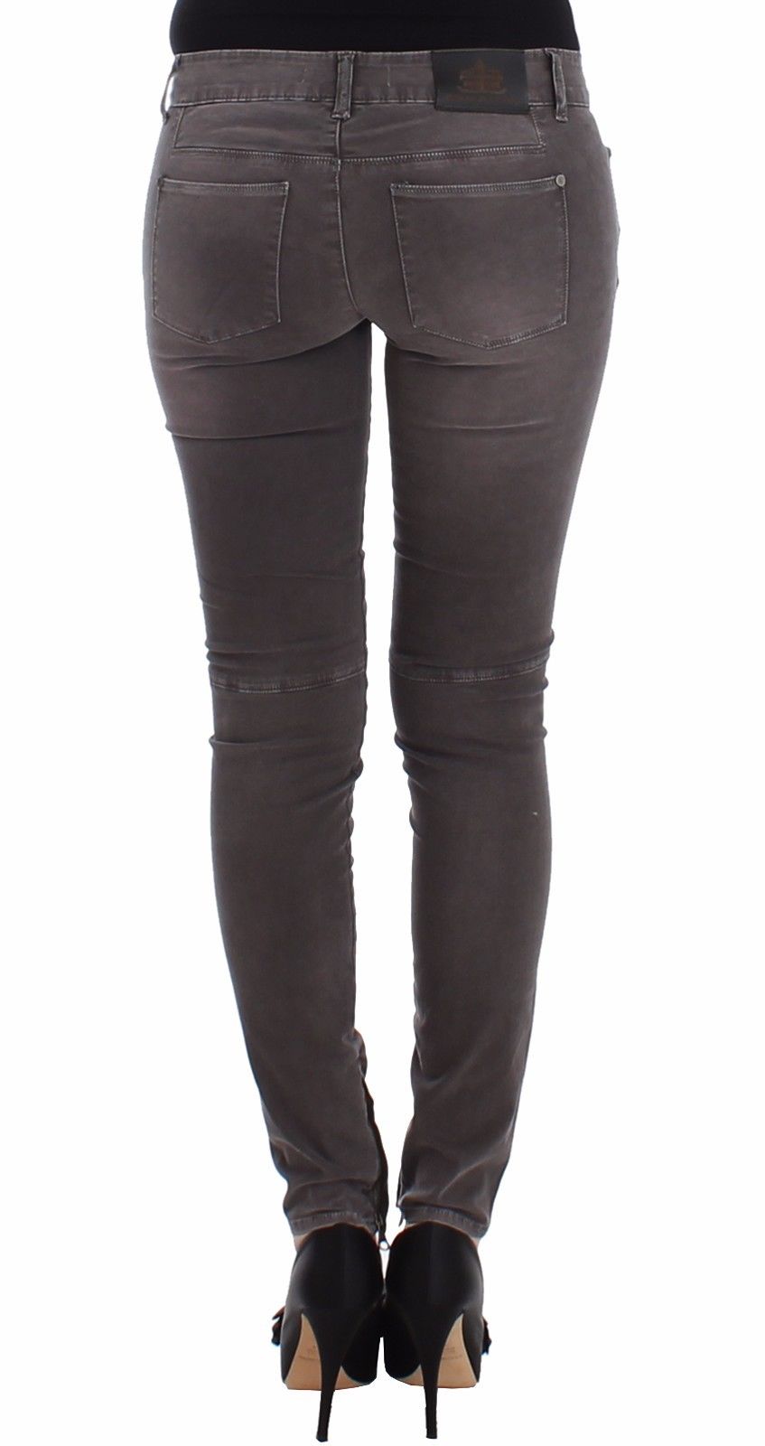 Jean slim gris en denim, coupe skinny et extensible, Ermanno Scervino.