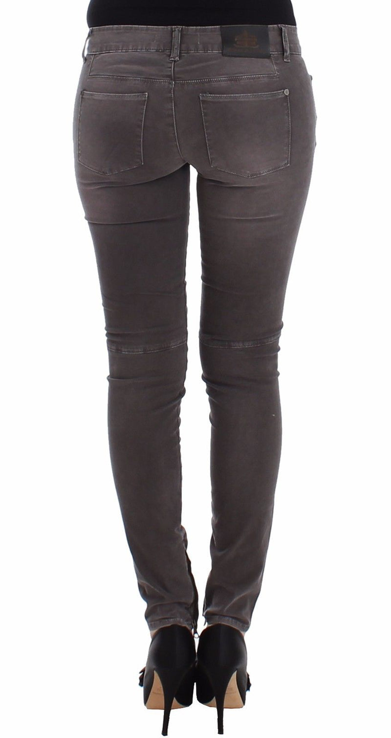 Jean slim gris en denim, coupe skinny et extensible, Ermanno Scervino.