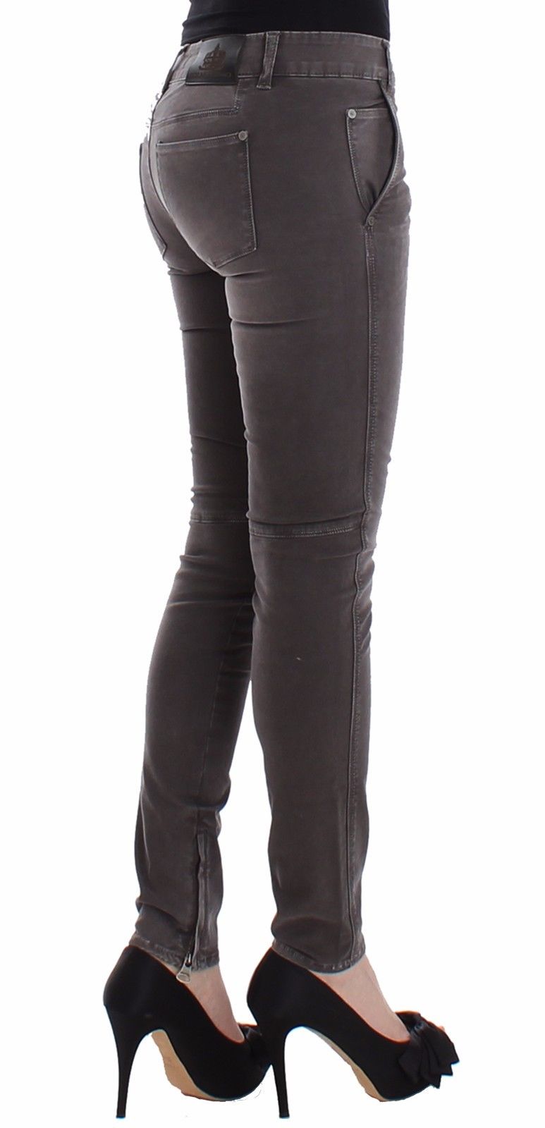 Jean slim gris en denim, coupe skinny et extensible, Ermanno Scervino.