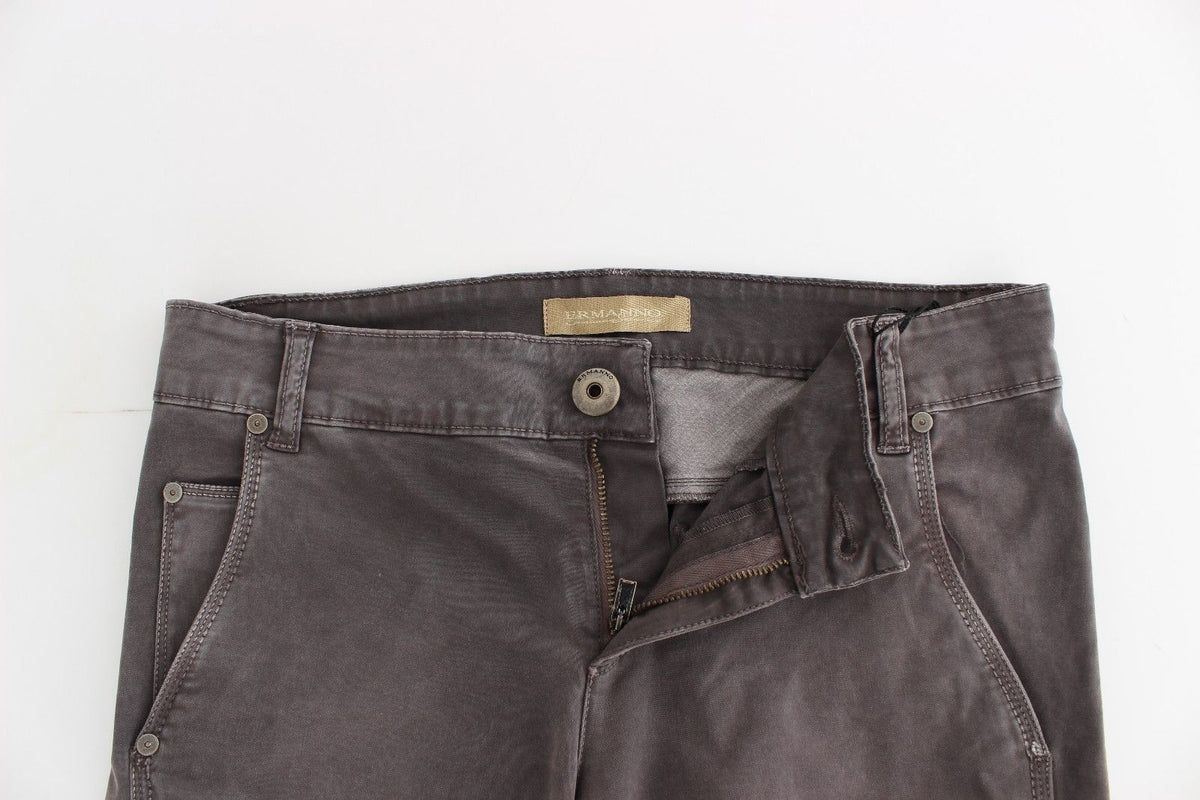 Jean slim gris en denim, coupe skinny et extensible, Ermanno Scervino.
