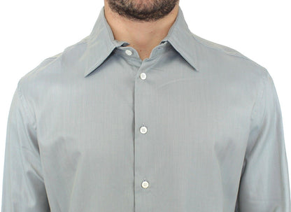 Chemise décontractée à manches longues en coton gris d'Ermanno Scervino
