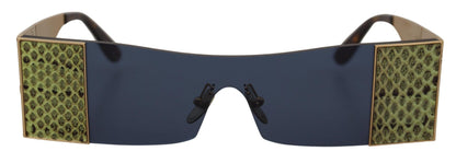 Lunettes de soleil rectangulaires Dolce & Gabbana en métal doré DG2263