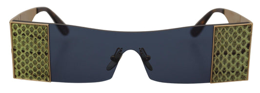 Lunettes de soleil rectangulaires Dolce & Gabbana en métal doré DG2263