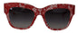 Lunettes de soleil rectangulaires en acétate et dentelle rouge Dolce & Gabbana DG4231