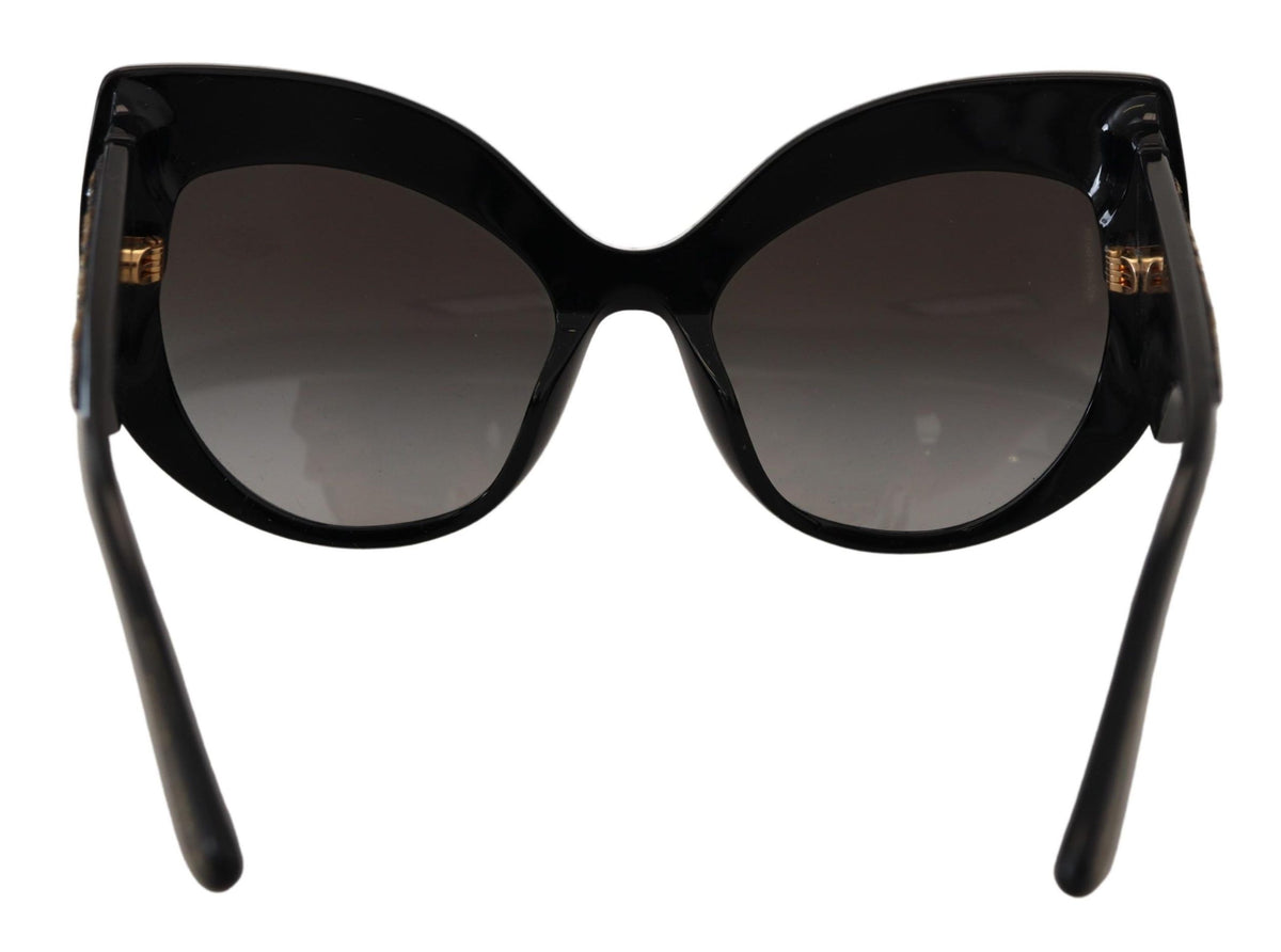 Dolce & Gabbana DG4326 Lunettes de Soleil Papillon Noir Or