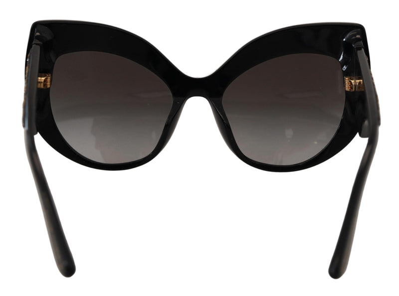 Dolce & Gabbana DG4326 Lunettes de Soleil Papillon Noir Or