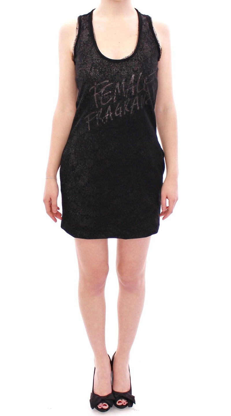 Robe mini en jersey extensible, doublée de dentelle noire, d'Ermanno Scervino