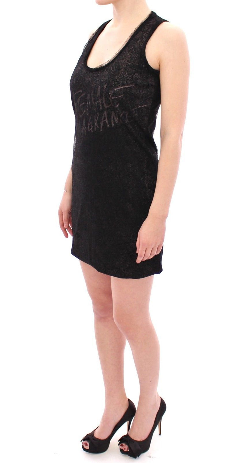Robe mini en jersey extensible, doublée de dentelle noire, d'Ermanno Scervino