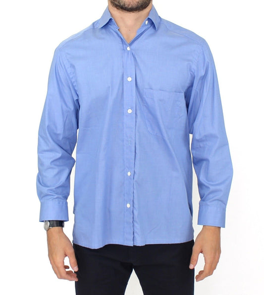 Robe en coton bleu, coupe classique, de Ermanno Scervino.