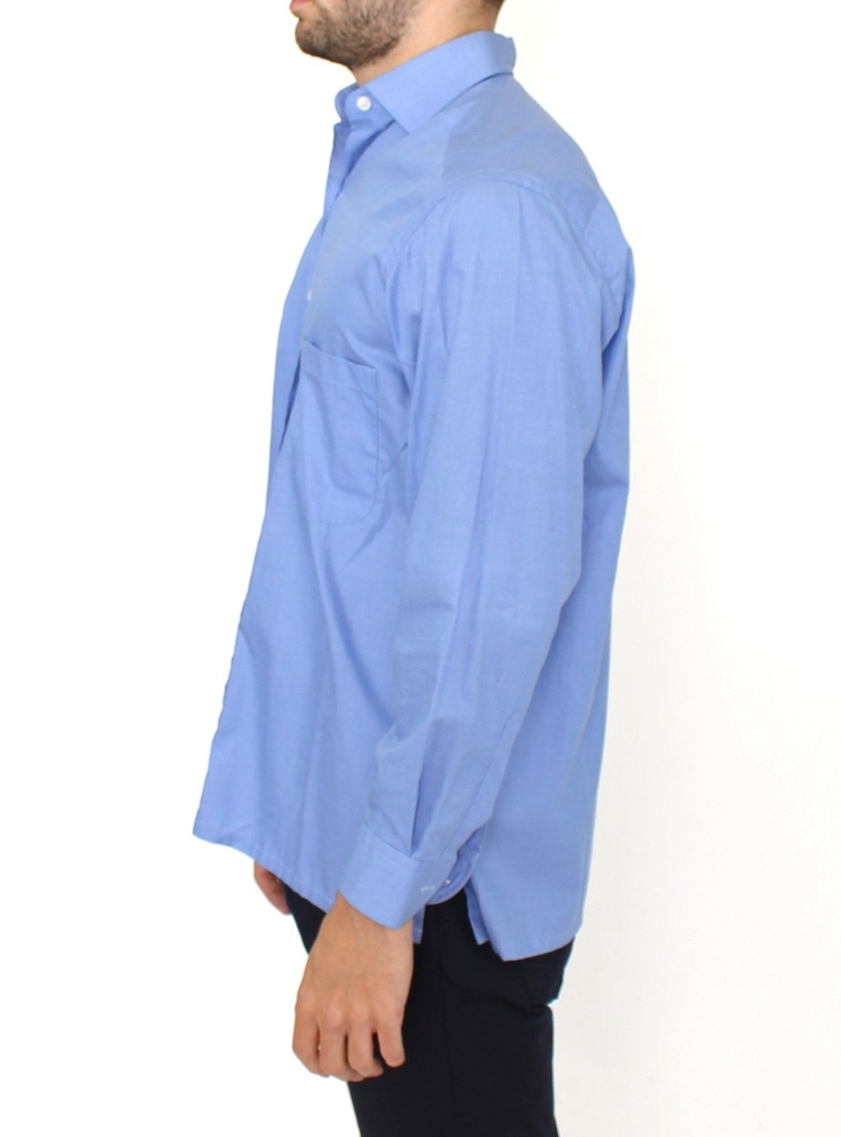 Robe en coton bleu, coupe classique, de Ermanno Scervino.
