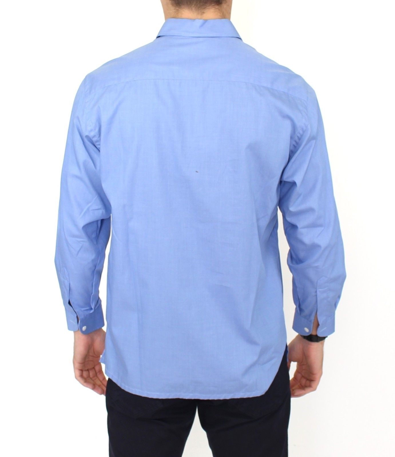 Robe en coton bleu, coupe classique, de Ermanno Scervino.