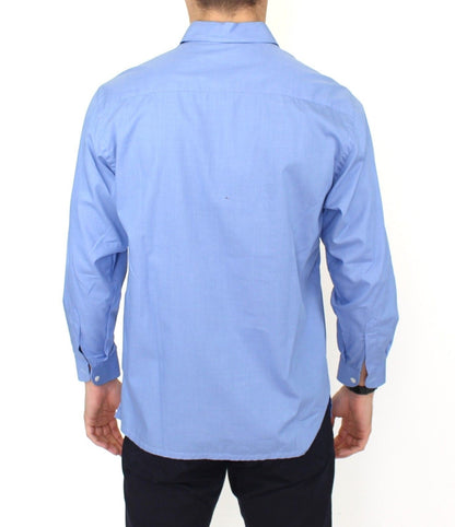 Robe en coton bleu, coupe classique, de Ermanno Scervino.