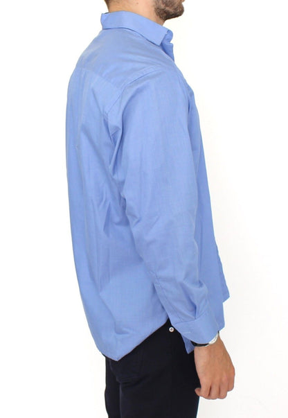Robe en coton bleu, coupe classique, de Ermanno Scervino.