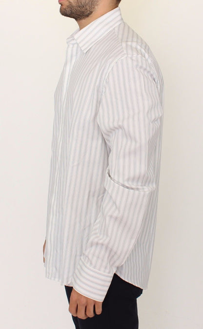 Chemise décontractée à rayures blanches et noires, coupe droite, Ermanno Scervino