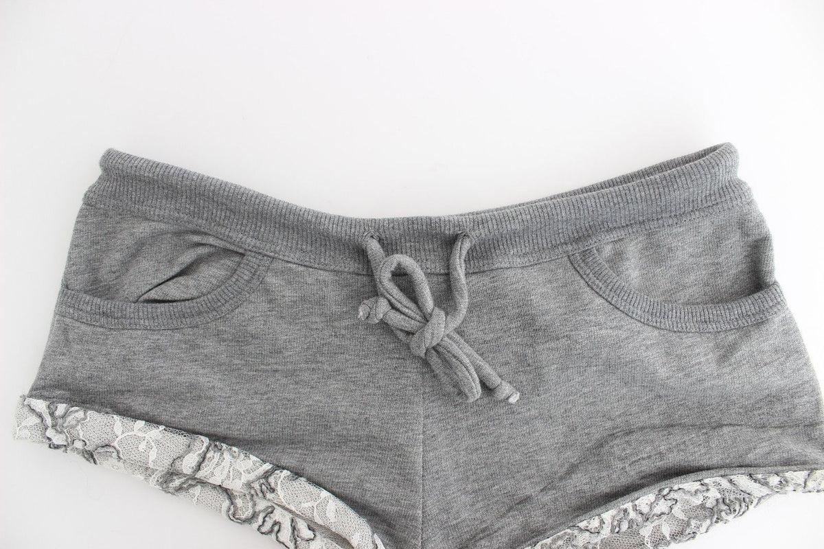 Short de nuit/mini-short de lingerie gris Ermanno Scervino