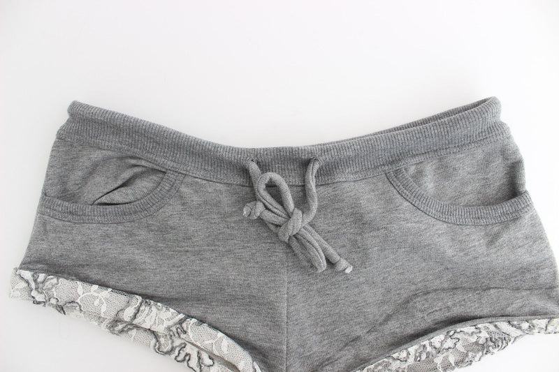 Short de nuit/mini-short de lingerie gris Ermanno Scervino