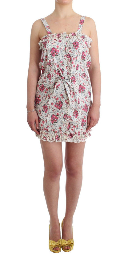 Mini-robe de plage à fleurs roses de la collection de maillots de bain d'Ermanno Scervino.