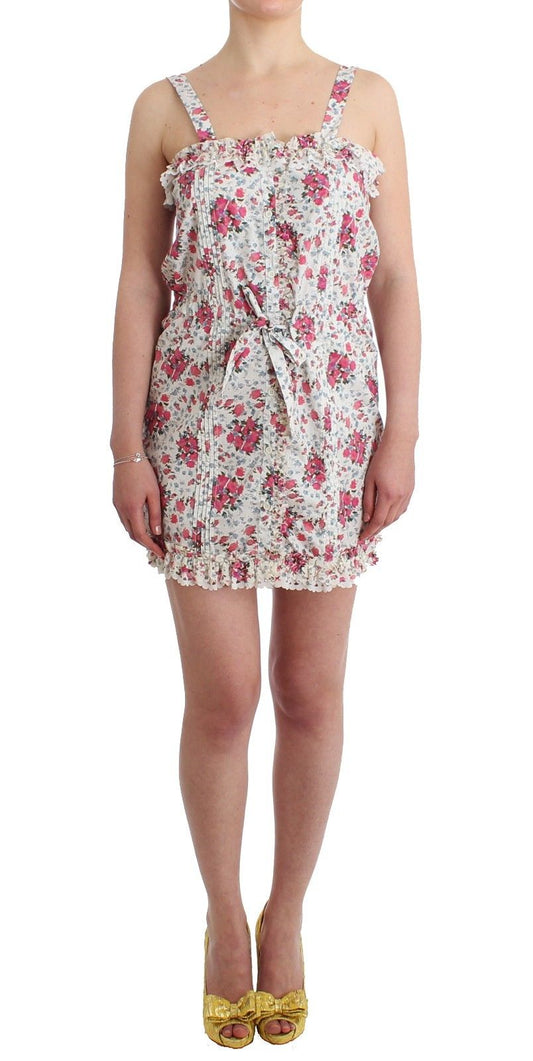 Mini-robe de plage à fleurs roses de la collection de maillots de bain d'Ermanno Scervino.