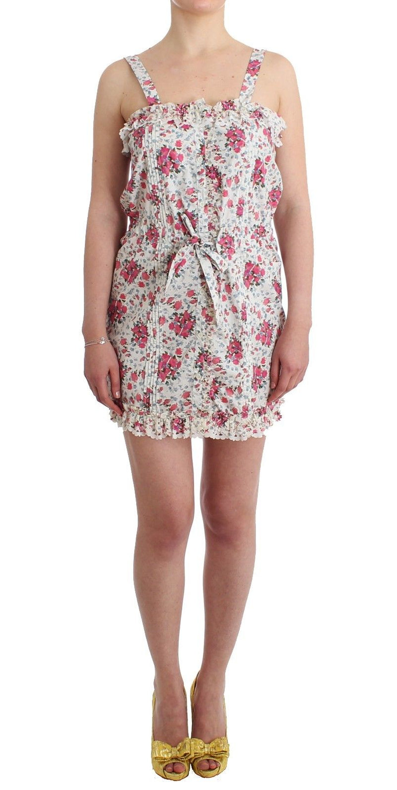 Mini-robe de plage à fleurs roses de la collection de maillots de bain d'Ermanno Scervino.