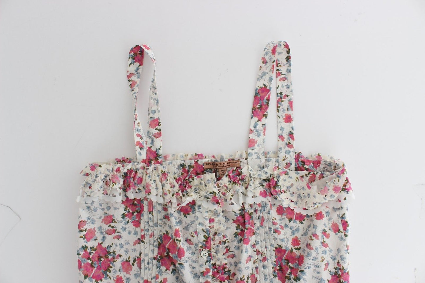 Mini-robe de plage à fleurs roses de la collection de maillots de bain d'Ermanno Scervino.