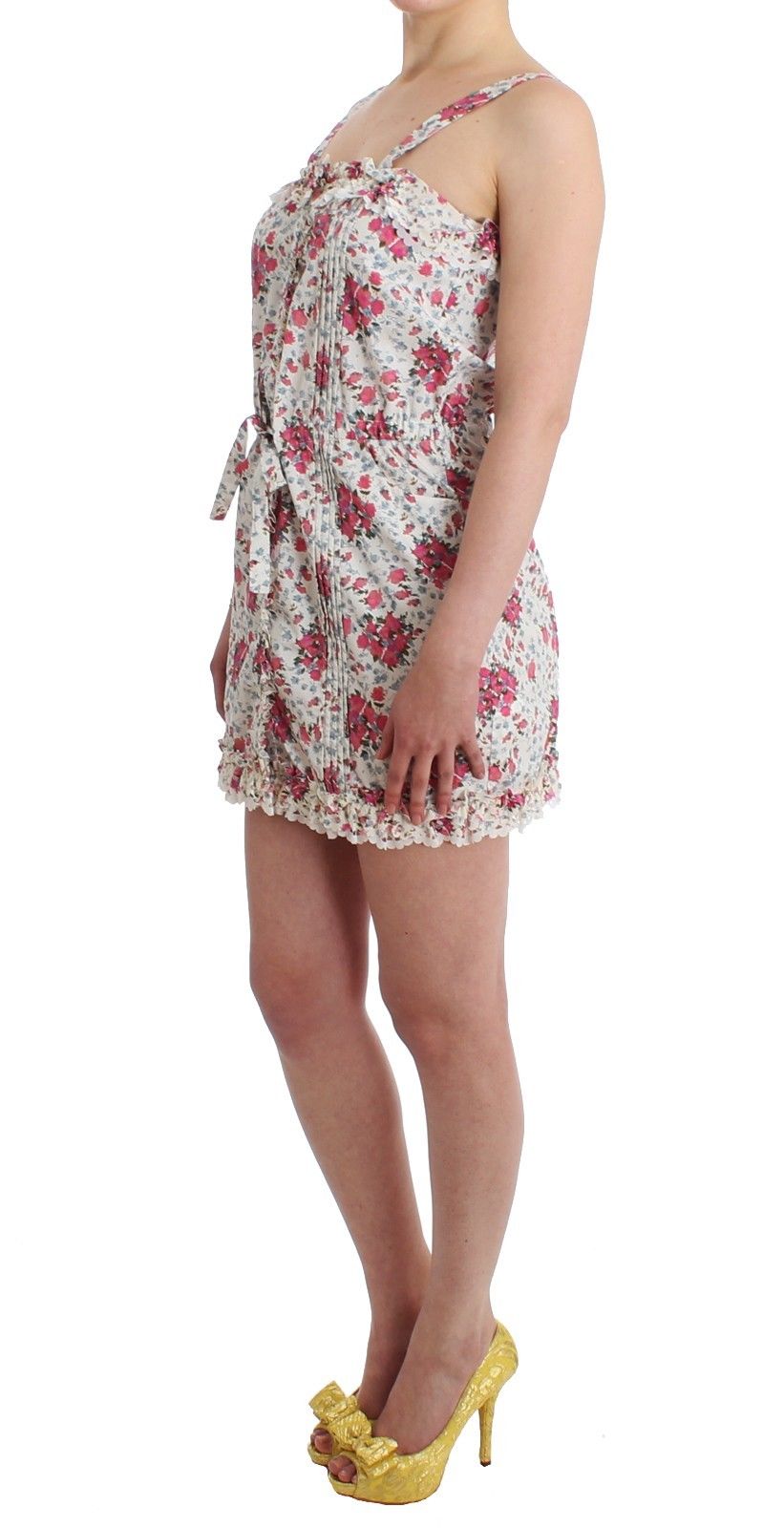Mini-robe de plage à fleurs roses de la collection de maillots de bain d'Ermanno Scervino.