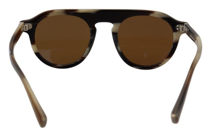 Lunettes de soleil ovales à monture intégrale Dolce & Gabbana DG4306, marron écaille de tortue
