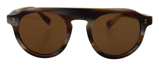 Lunettes de soleil ovales à monture intégrale Dolce & Gabbana DG4306, marron écaille de tortue