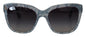 Lunettes de soleil rectangulaires en acétate et dentelle bleue Dolce & Gabbana DG4226