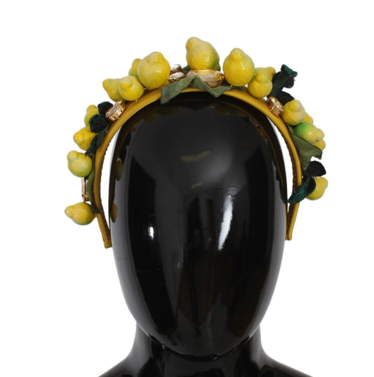 Serre-tête diadème en cristal de Sicile Dolce & Gabbana Yellow Lemons