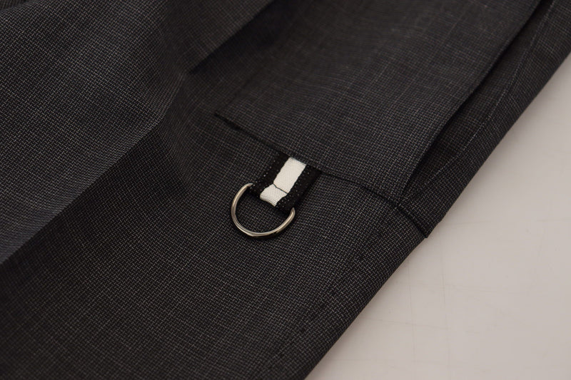Dolce &amp; Gabbana grijze geruite cargobroek, stretch.