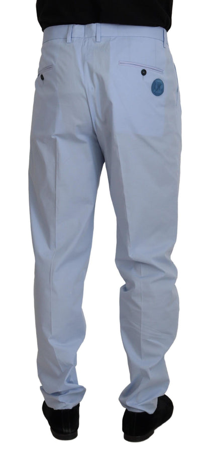 Pantalon chino en coton stretch bleu Dolce & Gabbana