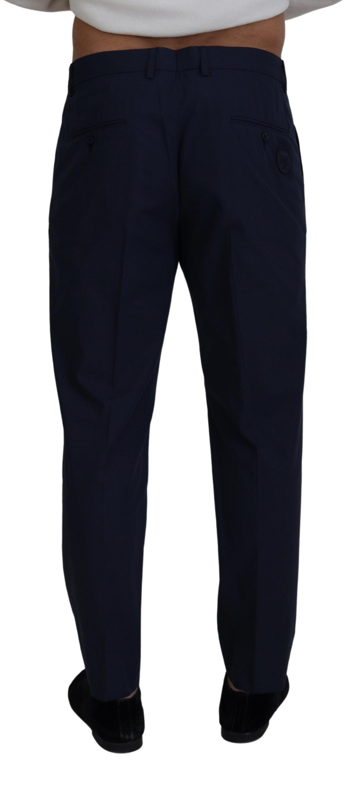 Pantalon chino slim en coton bleu Dolce & Gabbana