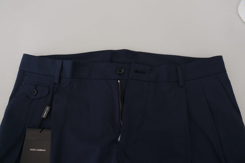 Pantalon chino slim en coton bleu Dolce &amp; Gabbana
