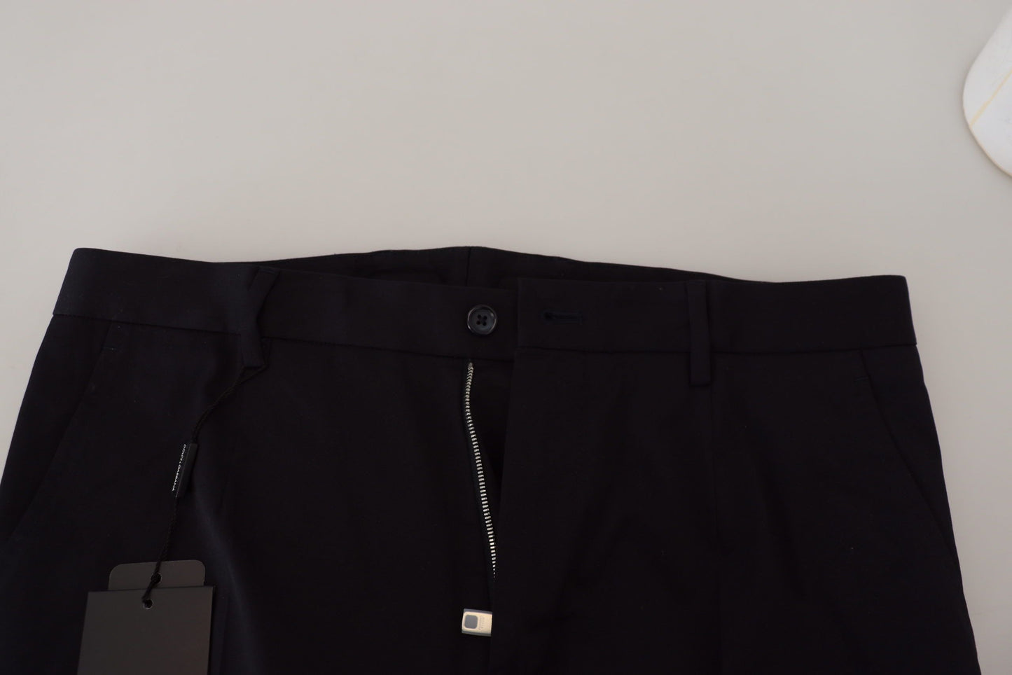 Pantalon chino slim en coton stretch bleu Dolce & Gabbana