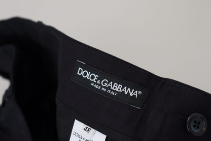 Pantalon chino slim en coton stretch bleu Dolce & Gabbana