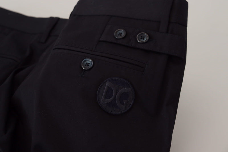 Pantalon chino slim en coton stretch bleu Dolce &amp; Gabbana