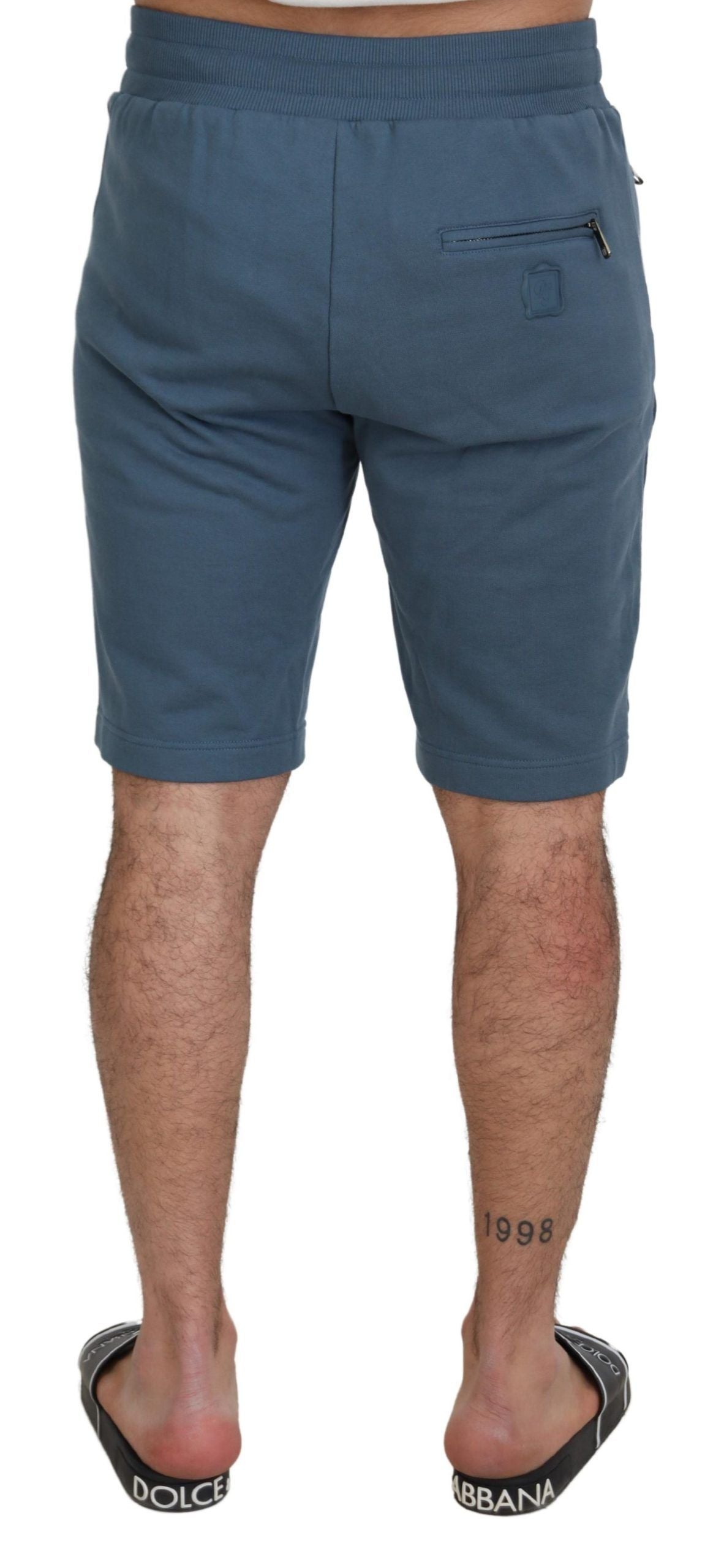 Shorts Bermuda décontractés pour homme en coton bleu Dolce &amp; Gabbana