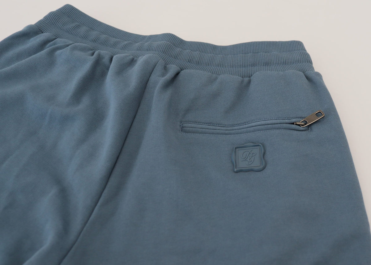 Shorts Bermuda décontractés pour homme en coton bleu Dolce &amp; Gabbana