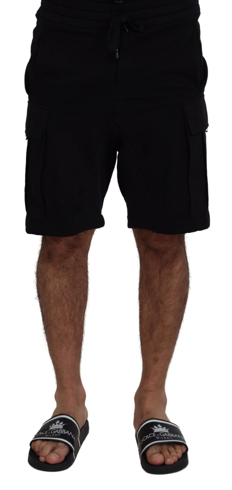 Shorts cargo en coton noir de Dolce &amp; Gabbana
