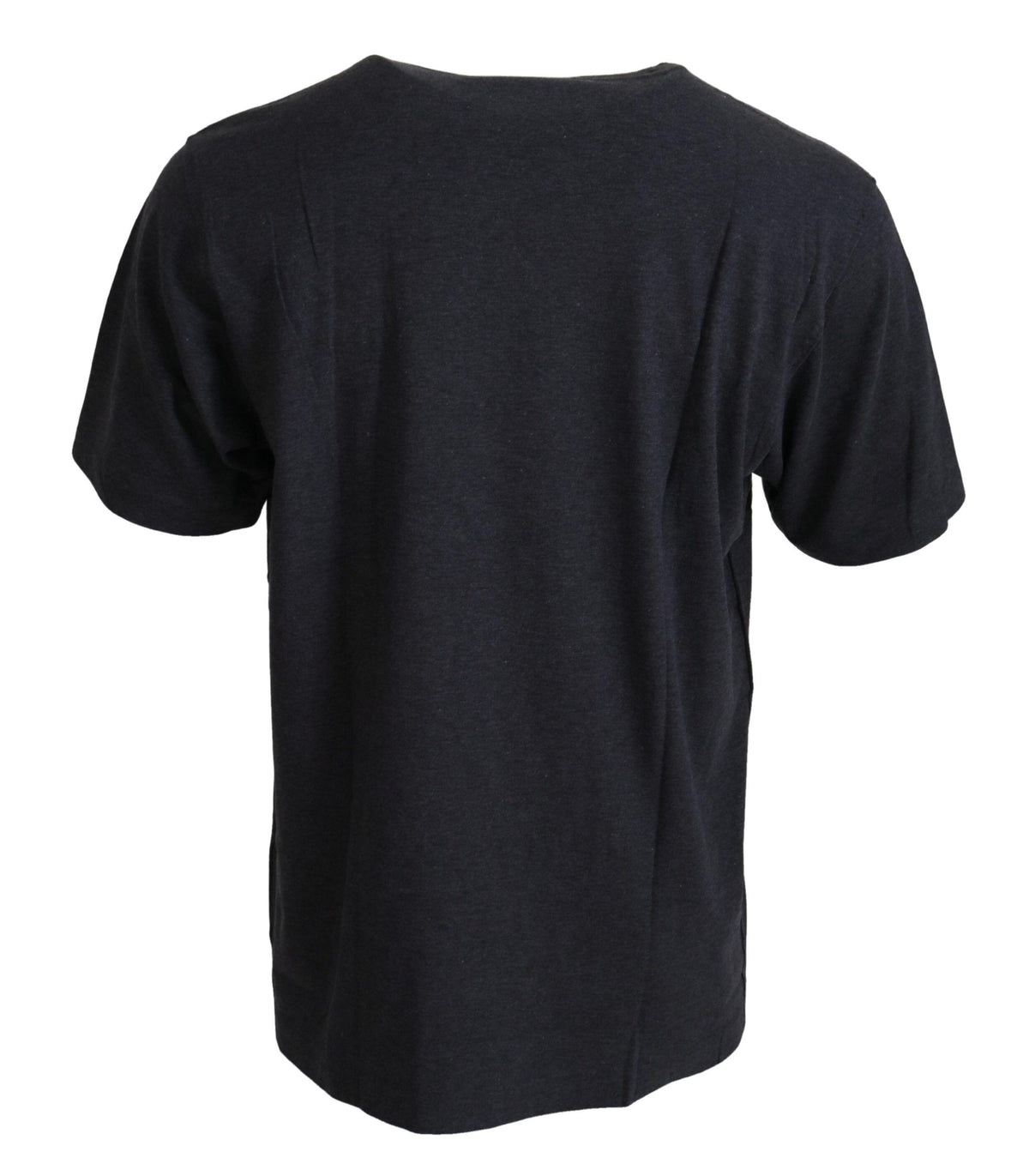 T-shirt en coton à manches courtes et col rond gris de Dolce &amp; Gabbana