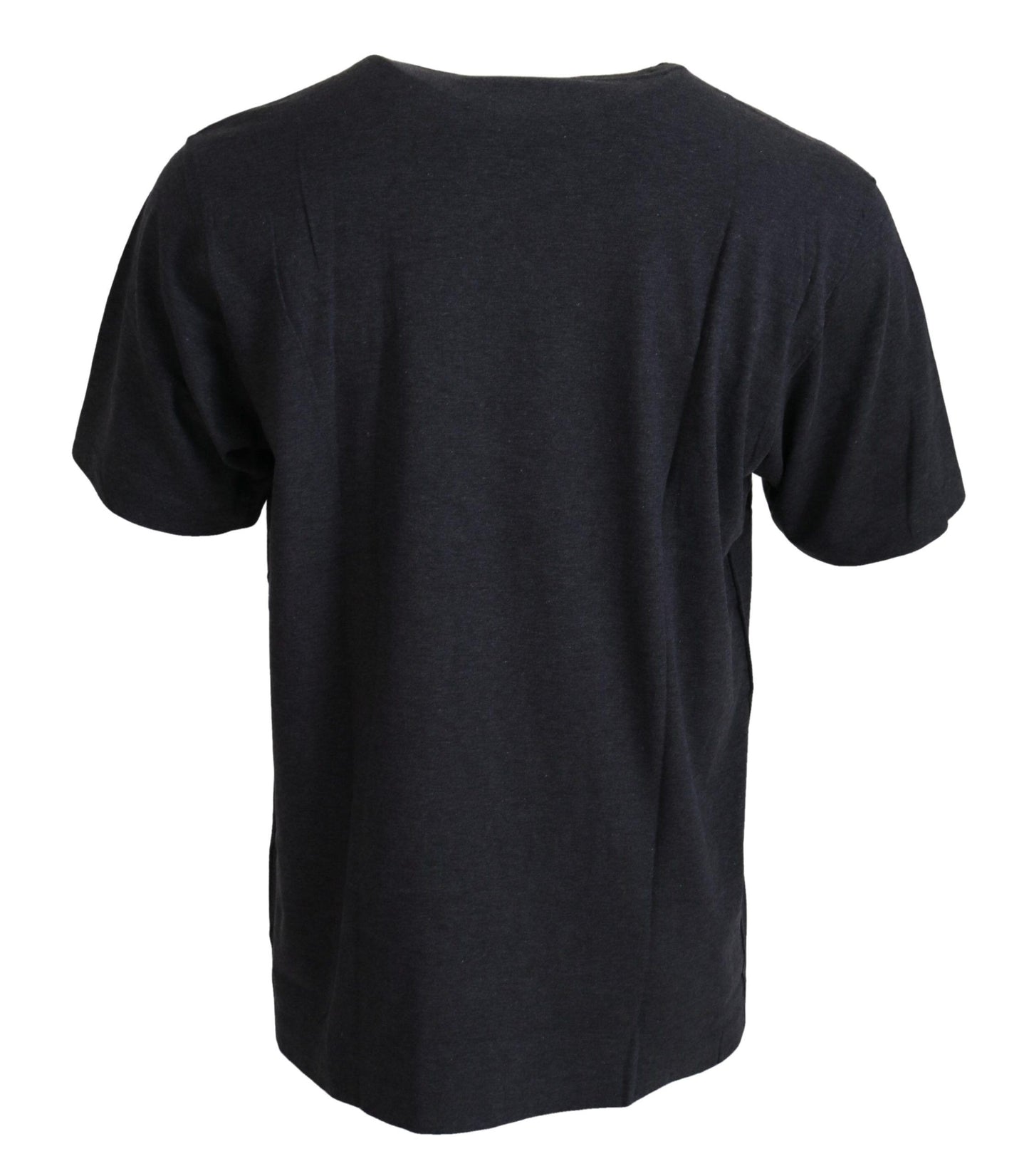 T-shirt en coton à manches courtes et col rond gris de Dolce & Gabbana