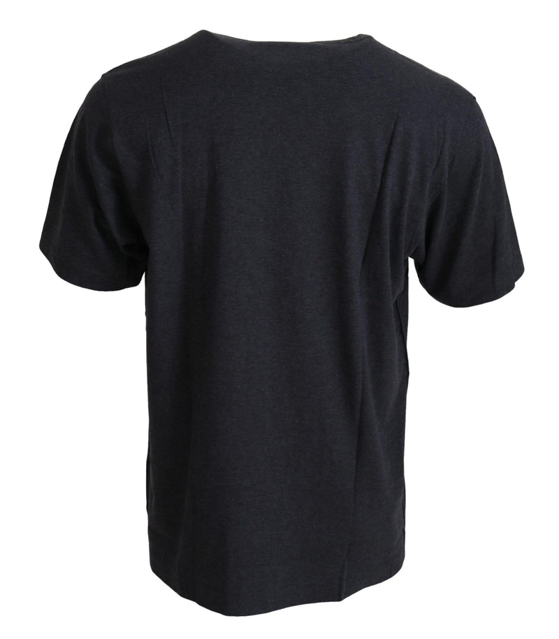 Dolce &amp; Gabbana grijs katoenen T-shirt met ronde hals en korte mouwen