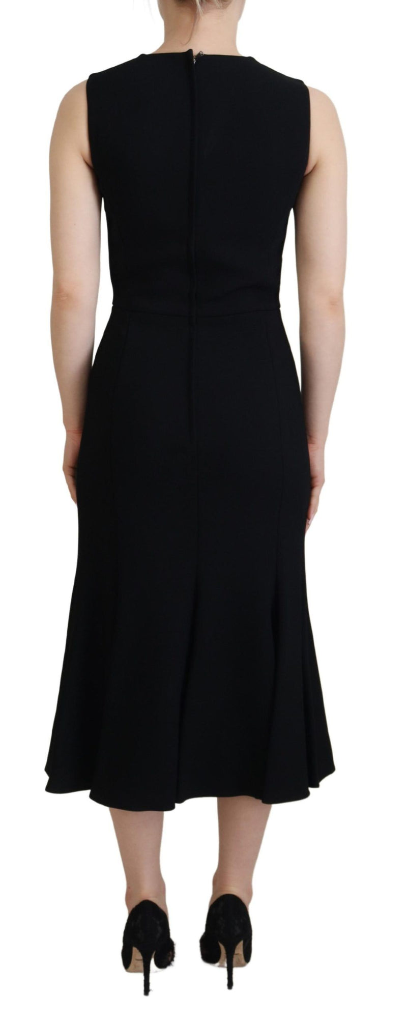 Robe Dolce & Gabbana Noire à Flare en Viscose