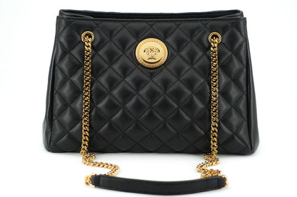 Versace Elegante Quilted Nappa Lederen Tas